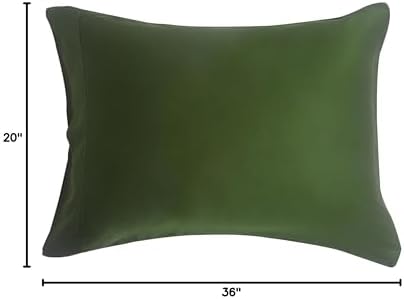 DOZ by SIJO Pillowcase Set, 100% Viscose derived from Organically Grown Bamboo, Buttery Soft, Silky, Breathable, Cooling, Oeko-TEX, High GSM, 2-Pack, Envelope Closure (King, Forest) - Image 4