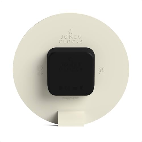 JONES CLOCKS® Hampstead Desk Clock | Freestanding | Pale Cream | Elegant Raised Moulded Numerals | Ideal for Shelf, Mantel, Living Room, Home Office or Bedside - Image 6