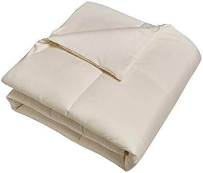 Blue Ridge Home Fashions Microfiber Light Weight Solid Down Alternative All Season Comforter-Hypoallergenic Polyester Fill, Full-Queen, Ivory - Image 7