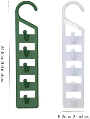 Closet Space Saver Hooks,Set of 4,Belts Hanger Holder,Compact Clothes Storage Organizers with 5 Holes for Home Dorm Apartment (4, White) - Image 5