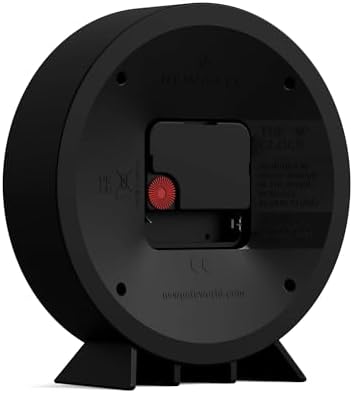 NEWGATE® Railway Desk Clock | Modern Round Station Clock Design | Black | Contemporary Style for Desk, Table, Shelf or Bedside - Image 6