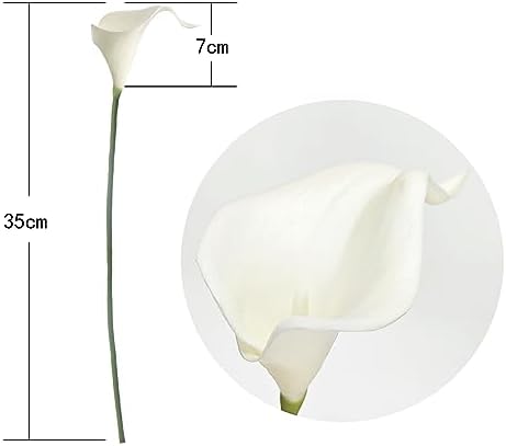Letjolt White Calla Lily Artificial Flowers 20 Pieces Bouquet - Image 5