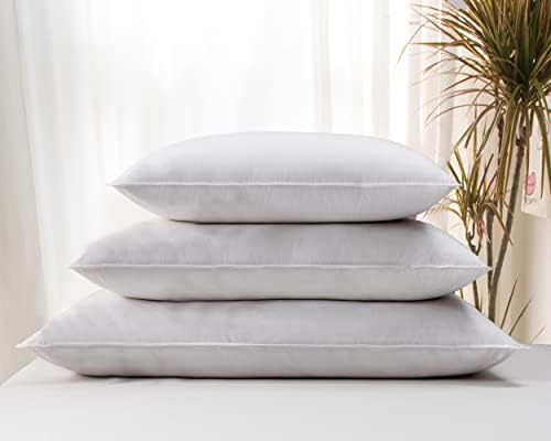Luxury Goose Down Feather Pillows Standard Size One Pack White Pillow Bedding Soft - Image 6