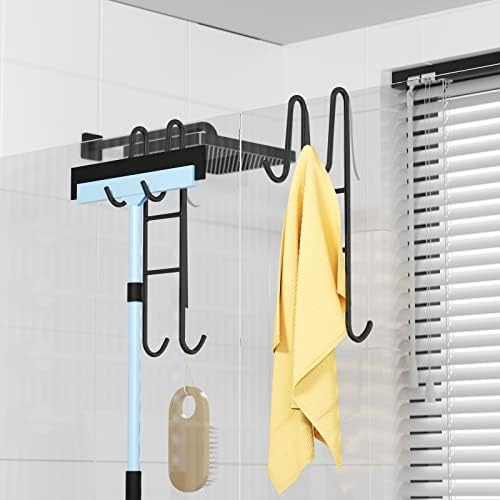 Cerbonny Shower Door Hooks (14 Inch), 2 Pack Super Extended Towel Hooks for Bathroom, Over Door Hooks, Shower Hooks for Frameless Glass Door, Black - Image 6