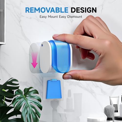 Toothbrush Holders for Bathrooms【Upgrade Single Slot Design】 Toothbrush Holder Wall Mounted with Cover Moisture-Proof and Dust-Proof Toothbrush Storage Organizer for Shower Family and Travel 2PCS - Image 6