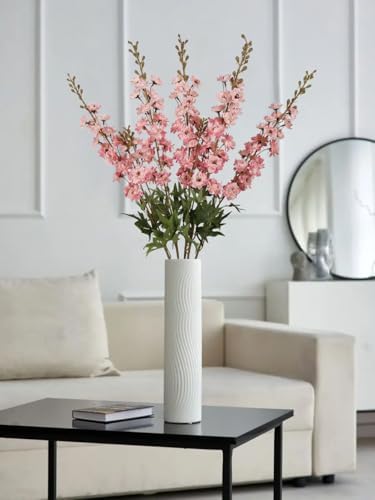 IPOPU Pink Artificial Delphinium Flowers 33.5" Long Stem Artificial Flowers Vintage Pink Fake Flowers for Wedding Centerpieces for Home Tables Party Decor(Vintage Pink) - Image 7