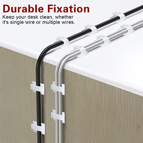 XHF 120PCS 5/8” White Adhesive Cable Wire Wall Light Clips, Cord Holder - Image 7