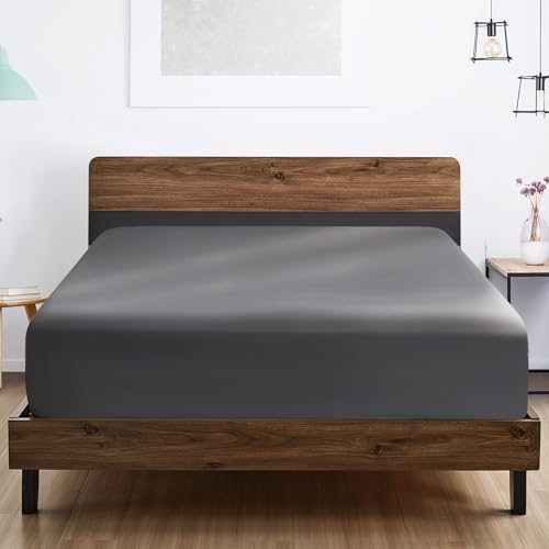 FreshCulture Twin XL Fitted Sheet Only - Hotel Quality Ultra Soft & Breathable Brushed Microfiber Fitted Sheet with 21 Inch Deep Pockets - Fits Twin XL Size Bed (Dark Grey) - Image 6