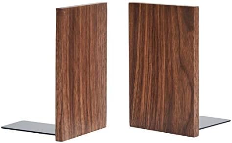 Pandapark Wood Decorative Bookends,Non-Skid Bookend for Shelves,Heavy Duty Bookends,Book Stand for Books/CDs,1 Pair - Image 6