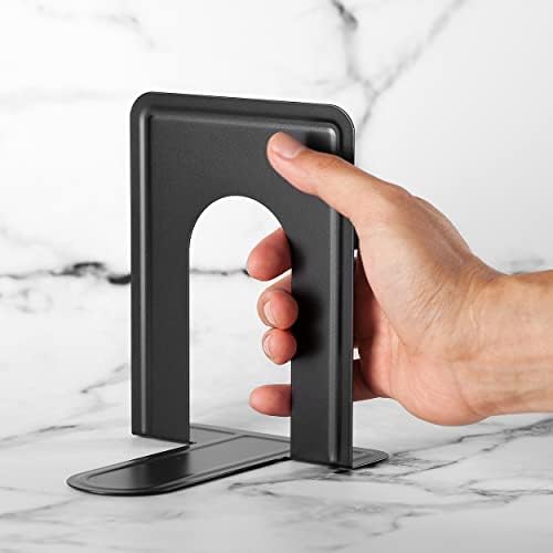 Mr. Pen- Book Ends, Black, 6 Pack, Heavy Duty Metal Bookends for Shelves - Image 7