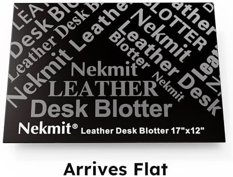 Nekmit Leather Desk Blotter Pad 17 x 12 Inches, Flat, Non-Slip, Waterproof, Green - Image 7