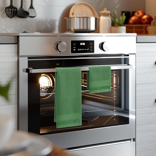 Homaxy Kitchen Towels and Dishcloths Set, Set of 10, Grass Green - Image 7