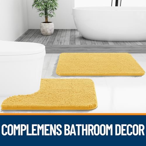 OLANLY Bathroom Runner Rugs 47x24, Extra Soft Absorbent Chenille Bath Rugs - Image 7