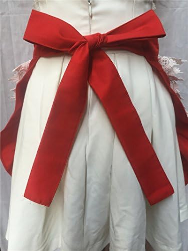 Hyzrz Lovely Home Work Adjustable Apron Shop Cake Kitchen Cooking Aprons for Women Girls with Pocket for Gift,Red - Image 5