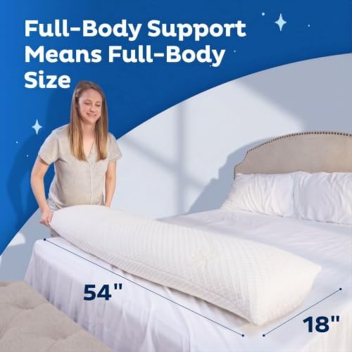 Snuggle-Pedic 18x54 Down Alternative Maternity Body Pillow for Side Sleeper - Image 6