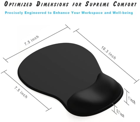 ErgoComfort Gel Wrist Rest Mouse Pad-Ergonomic Office Mousepad with Wrist Support-Non-Slip, Design Desk Accessories Mat for Home&Game Decor (03Silver Surge) - Image 7