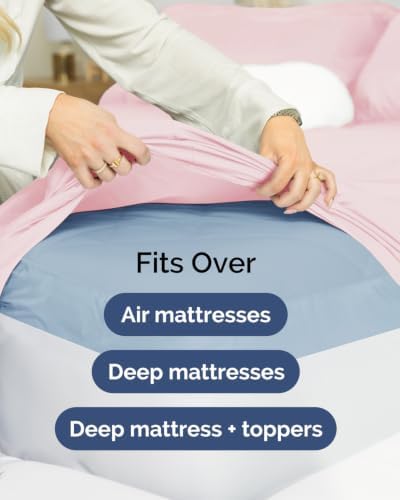 CGK Linens 2 Pack Extra Deep Twin XL Fitted Sheets - Lavender Pink - Image 7