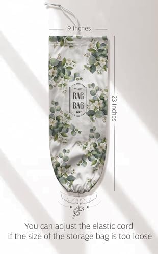 Plastic Bag Holder-Eucalyptus Floral Grocery Bag Organizer-Summer Kitchen Decor & Gifts - Image 6