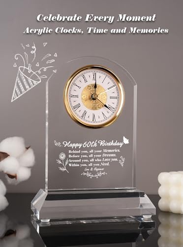 DEEWISH 60th Birthday Gifts for Women Men, 60 Year Old Clock for Mom Dad - Image 6