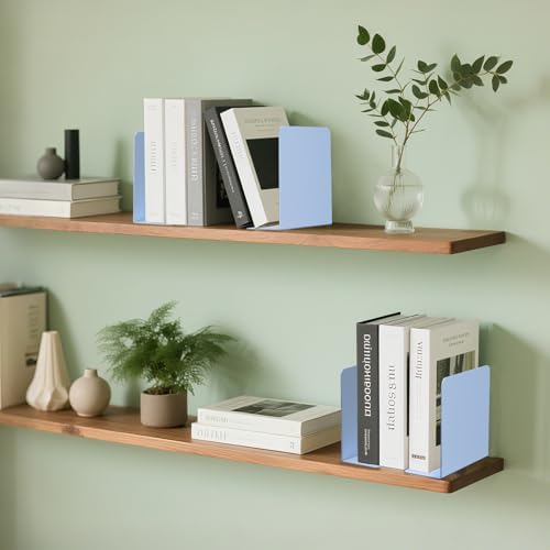 Book Ends, 2 Pieces Metal Bookend for Shelves, Bookends for Heavy Books - Image 7