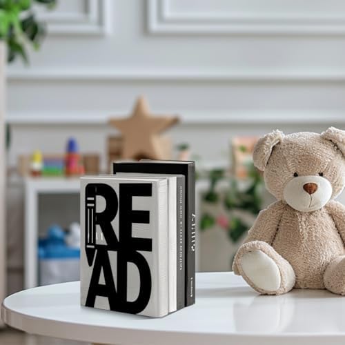 Peacoblue 5.3"x4.3"x7.9" Metal Bookends, Heavy Duty Book Ends for Shelves - Image 7