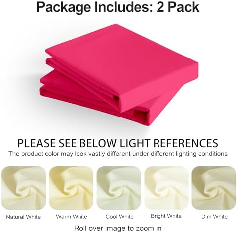 NTBAY Standard Pillow Shams, Set of 2, Microfiber, Magenta - Image 6