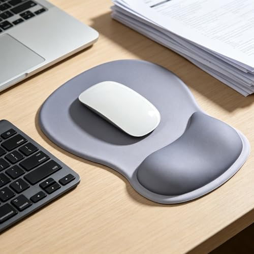 EooCoo Mouse Pad with Gel Wrist Rest, Ergonomic Mousepad Wrist Alignment - Image 7
