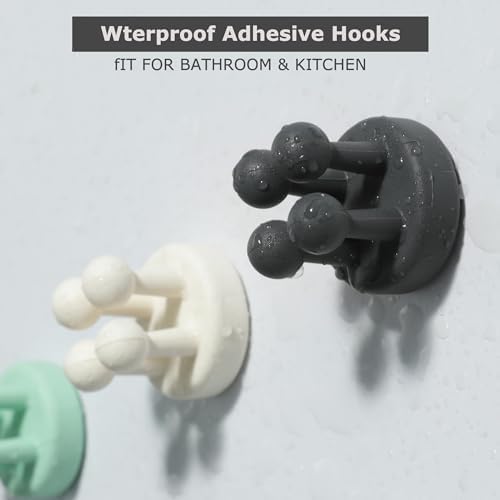 4 pcs Silicone Toothbrush Holder Multi-Function Hook Waterproof self Adhesive Single Toothbrush Hook Plug Holder for Wall for Hanging Bathroom Kitchen Living Room Office - Image 6