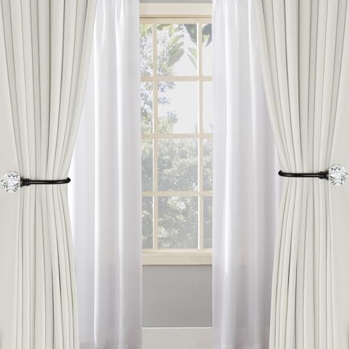 Groleca U Shaped Metal Curtain Holdbacks, Curtain Tiebacks, 2 Pack, Black - Image 6