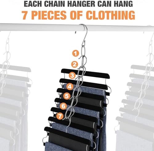 NiHome Space Saving Hangers 10-Pack, Metal Closet Organizer with Safety Cap - Image 6