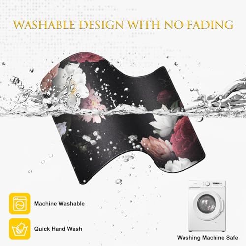 JIKIOU 3 Pack Mouse Pad with Stitched Edge, Portable Size-10.2x8.3in Peony - Image 7