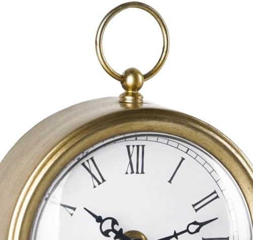 NIKKY HOME Gold Table Clocks, Table Clocks with Silent Non-Ticking Battery Operated for Living Room Bedroom - Image 7