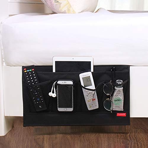 Bedside Caddy Table Cabinet Storage Organizer 6 Pockets(Light Black) - Image 5