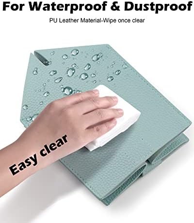 Tissue Box Cover for PU Leather, Modern Simple Solid Color Holder Square Tissue Bag, Ideal for Bathrooms,Office,Car,Nightstand,Outdoor Tent,Dining Table,5"X5"X5", Single Blue - Image 6