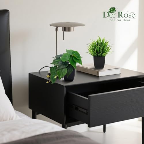 Der Rose 6Pcs Small Faux Plants Indoor with Black Pots for Bathroom Decor - Image 6