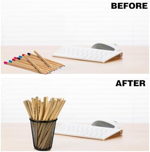 12 Packs Pen Holders, Mesh Pen Cup, Metal Pencil Holders for Desk - Image 7