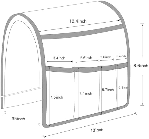 Remote Control Holder for Armchair Caddy, Remote Holder with 5 Pockets - Image 7