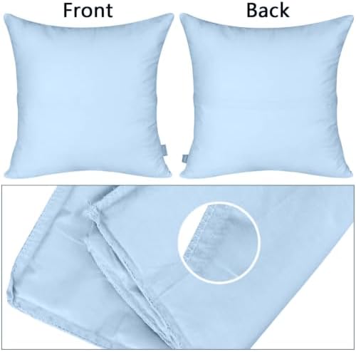 Thmyo 4-Pack 100% Cotton Solid Decorative Throw Pillow Case 18x18inch - Image 6