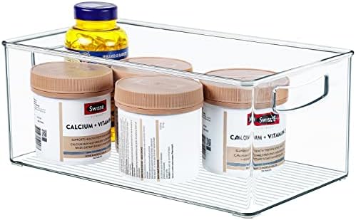 Hudgan 2 Pack Straight Sides Stackable Pantry Organizer Bins for Home Edit - 13.5''L x 7.5''W x 5.5''H - Image 7