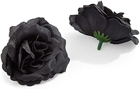Bright Creations Black Artificial Roses Bulk - 3-Inch Stemless Foam Roses 50 Pack for Crafts & Home Decor - Image 7