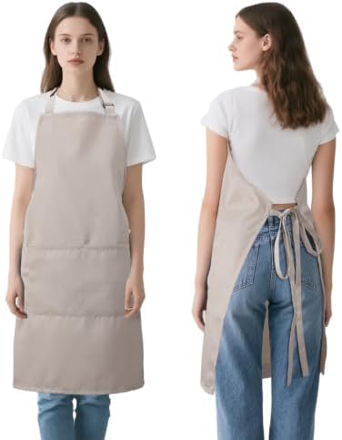 Kitchen Bib Chef Apron for Women Men with Pockets - Image 7