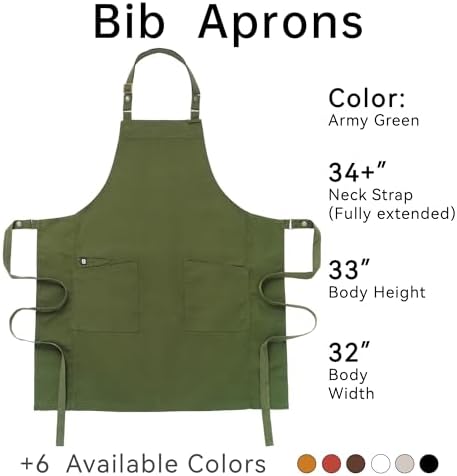 Chef Men Canvas Waterproof Apron Pocket 4251GB - Image 6