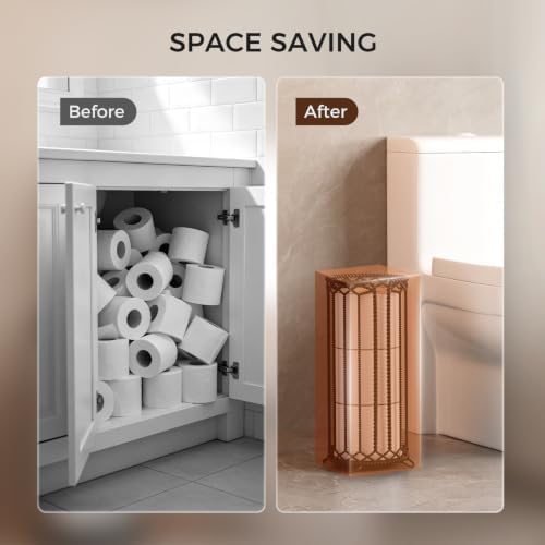 Toilet Paper Holder Stand,Freestanding Toilet Paper Reserve Storage Stand - Image 7