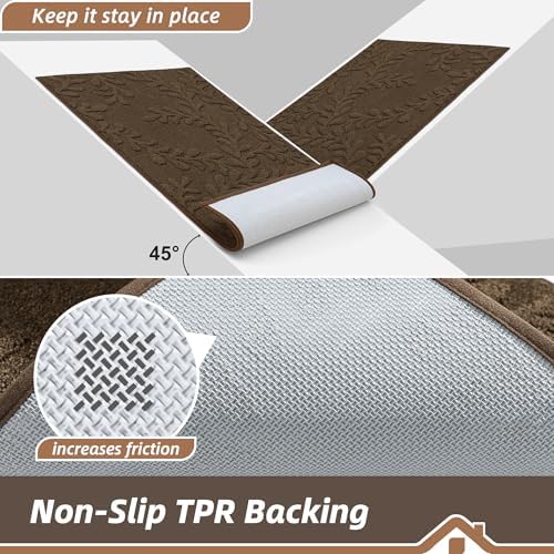 BEQHAUSE Door Mats 32" x 48", Dirt Trapper Doormats, Brown - Image 6