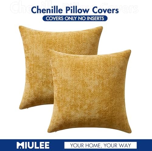 MIULEE Decorative Lumbar Throw Pillow Covers 12x20 in Mustard Yellow 2 Pack - Image 7