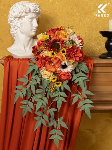 FANKO Fall Artificial Flowers DIY Bouquet Combo Faux Rose for Home Decor - Image 6
