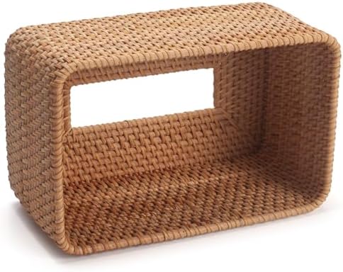 Rattan Tissue Box Cover, Rectangle Wicker Tissue Box Holder, Boho Tissue Box Cover for Living Room, Bathroom, Kitchen, Bedroom, 10.2 x 6.2 x 5.3 inch, Natural - Image 7
