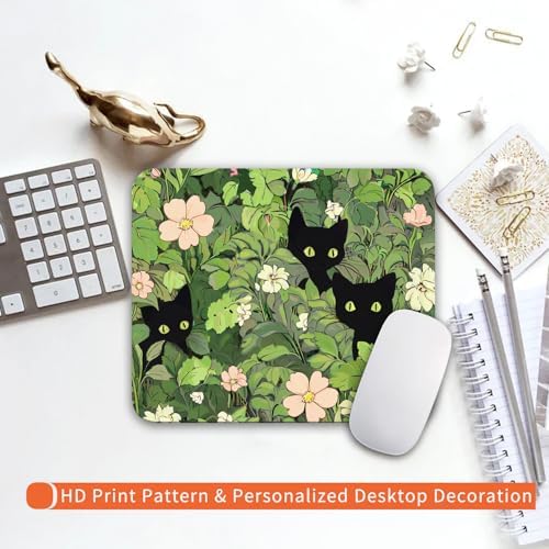 Square Mouse Pad Cute Cats,Personalized Premium-Textured Custom Mouse Mat Design,Washable Mousepad Lycra Cloth,Non-Slip Rubber Base Computer Mouse Pads for Wireless Mouse - Image 6