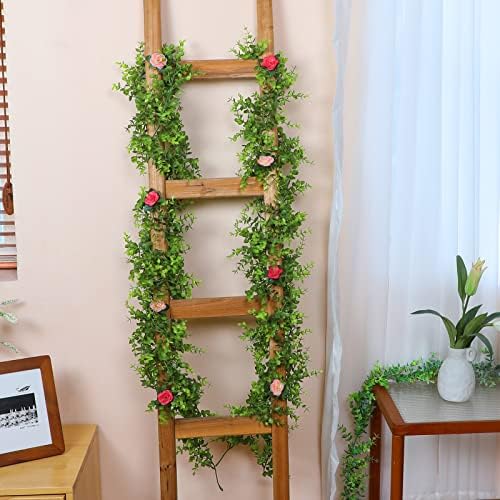 8 Pack Eucalyptus Garland 48Ft Fake Vines Artificial Greenery Garland - Image 6