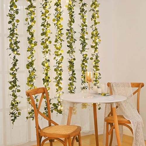 Dolicer 2 Packs 6FT Artificial Eucalyptus Garland Faux Greenery Garland - Image 6